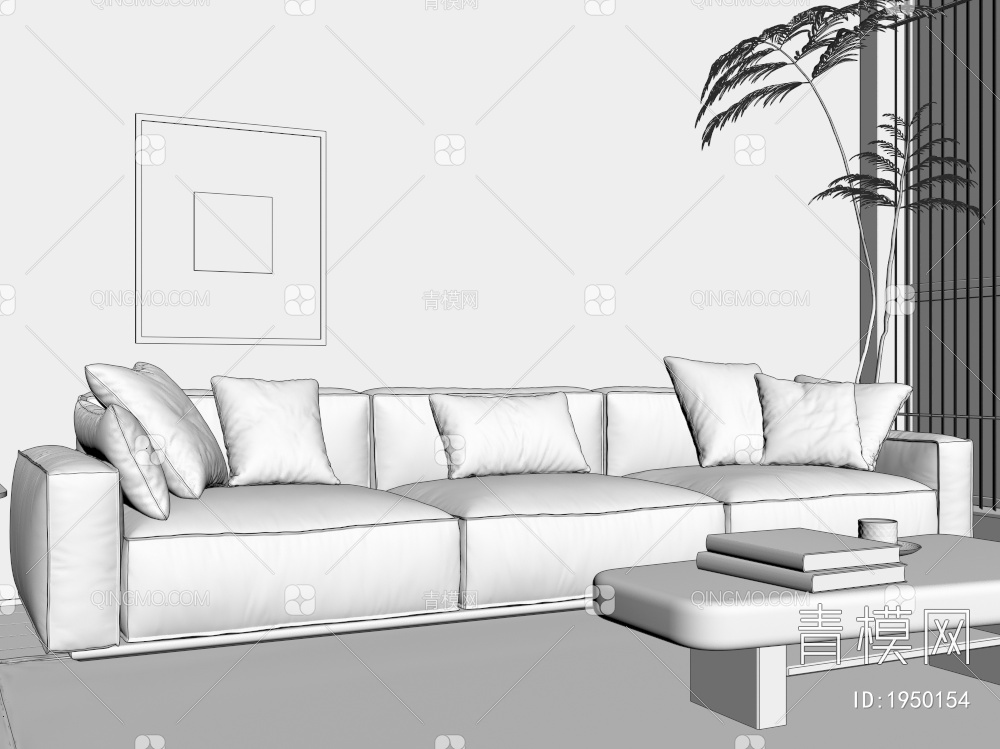 三人沙发3D模型下载【ID:1950154】