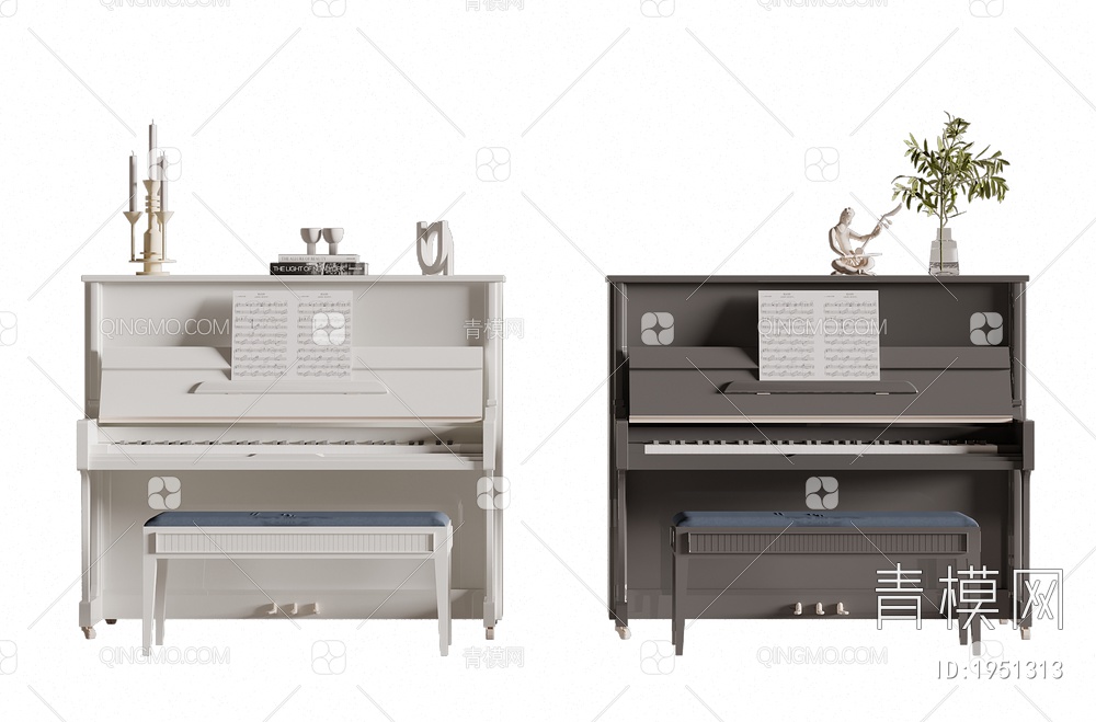 钢琴3D模型下载【ID:1951313】