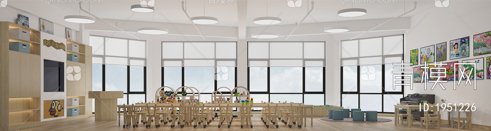 幼儿园教室3D模型下载【ID:1951226】