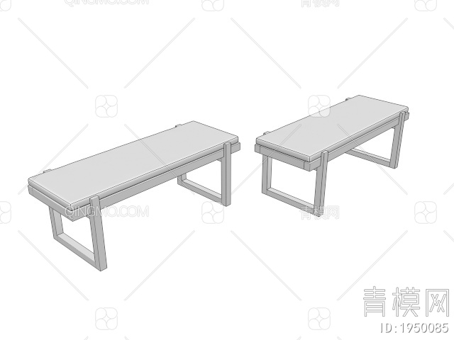 实木长凳3D模型下载【ID:1950085】