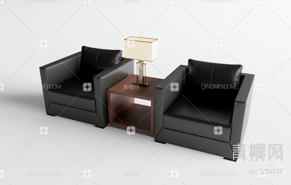 单人沙发3D模型下载【ID:1950837】