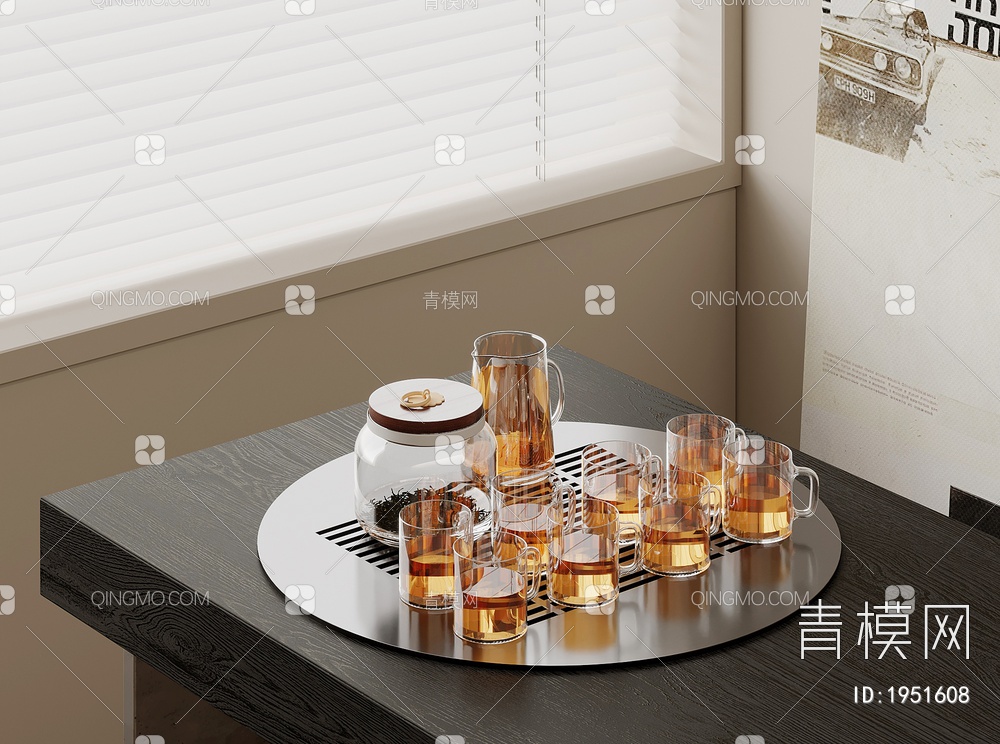 玻璃茶具3D模型下载【ID:1951608】