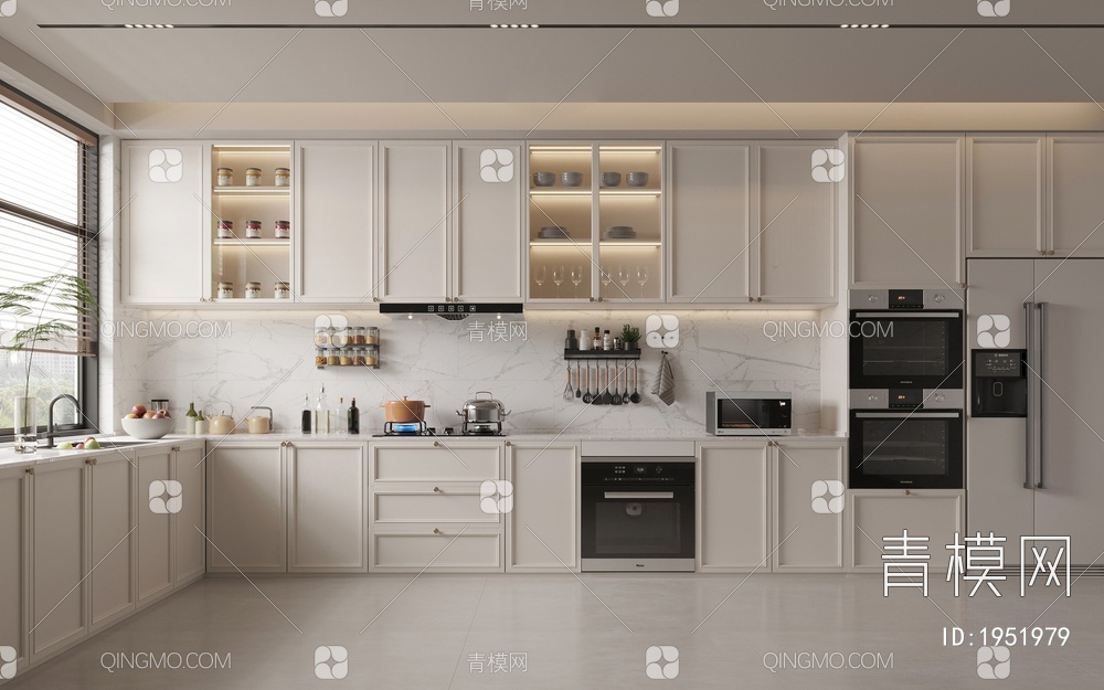 厨房 橱柜3D模型下载【ID:1951979】