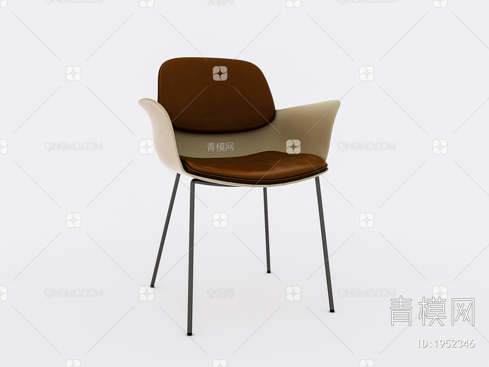 塑料皮革休闲椅3D模型下载【ID:1952346】