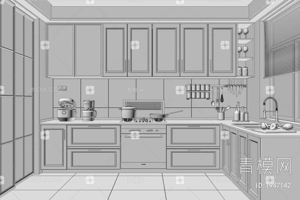 厨房3D模型下载【ID:1947142】