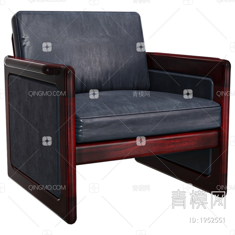 单人沙发3D模型下载【ID:1952551】