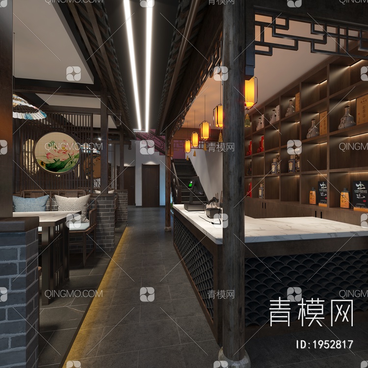 中餐厅3D模型下载【ID:1952817】