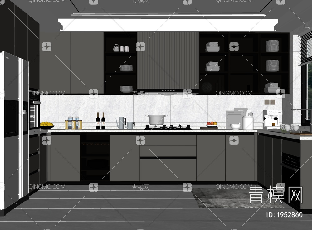厨房SU模型下载【ID:1952860】