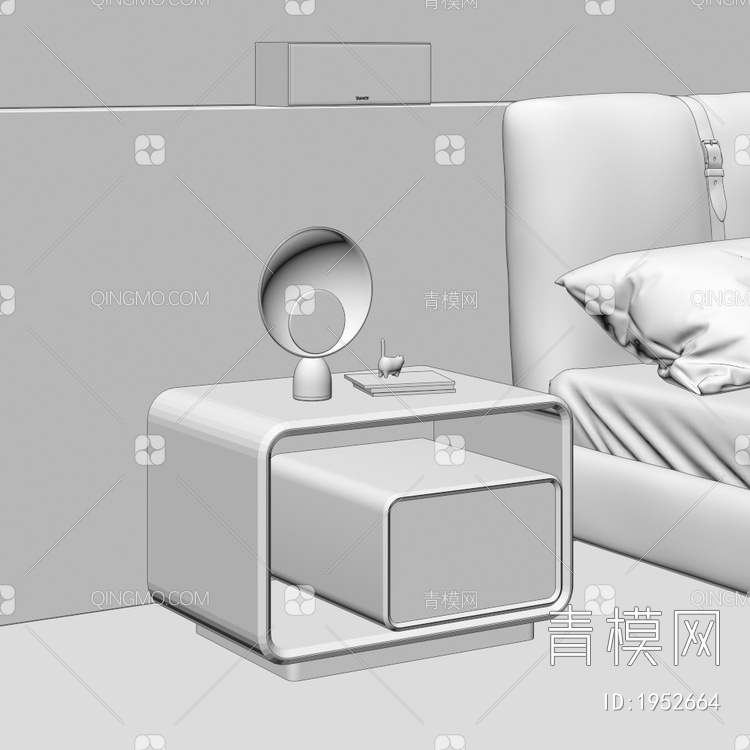 床头柜 柜子3D模型下载【ID:1952664】