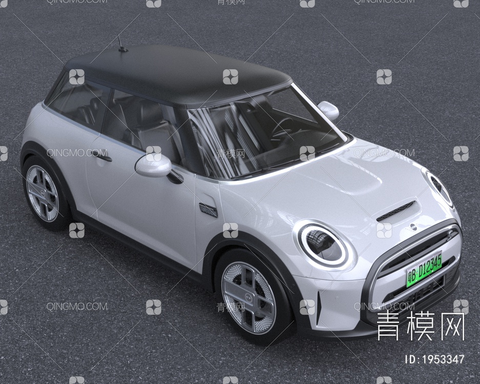 2023款迷你CooperSEElectric汽车低配版3D模型下载【ID:1953347】