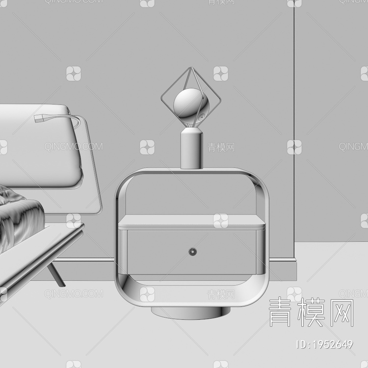 床头柜 柜子3D模型下载【ID:1952649】