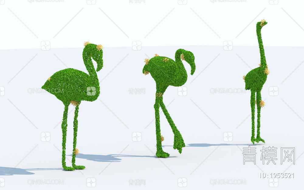 飞禽、火烈鸟 植物3D模型下载【ID:1953521】