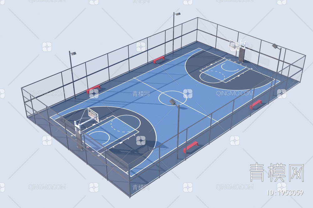 篮球场3D模型下载【ID:1953059】