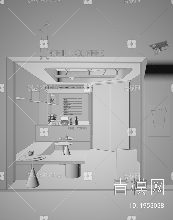 咖啡店3D模型下载【ID:1953038】