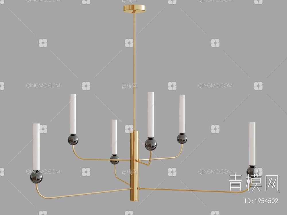 金属吊灯SU模型下载【ID:1954502】