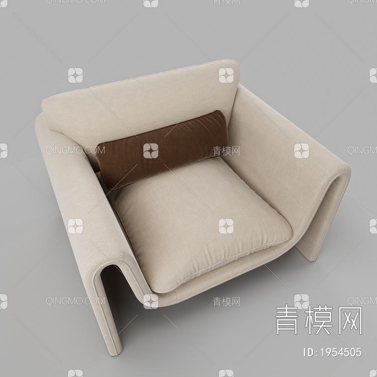 单人沙发SU模型下载【ID:1954505】