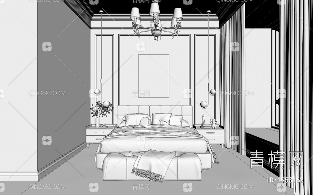 卧室3D模型下载【ID:1953162】