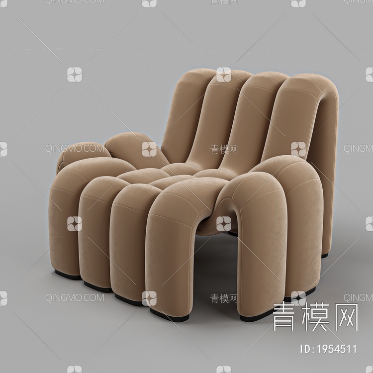 单人沙发SU模型下载【ID:1954511】