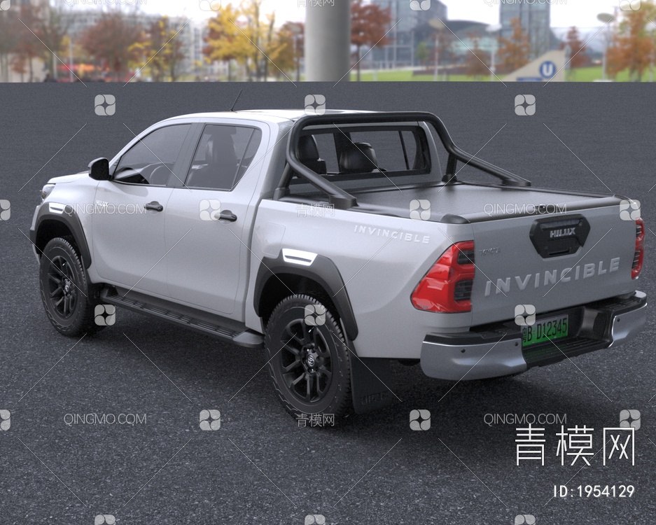2022款丰田Hilux皮卡越野汽车低配版3D模型下载【ID:1954129】