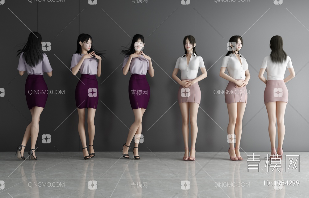 女性，女人3D模型下载【ID:1954299】