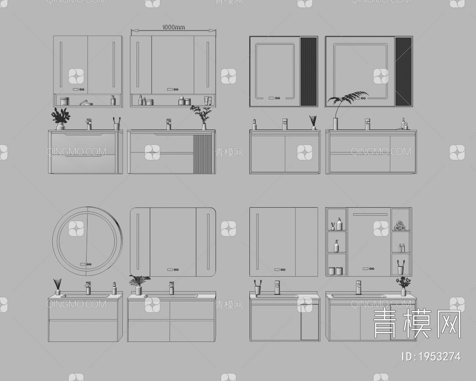 浴室柜3D模型下载【ID:1953274】