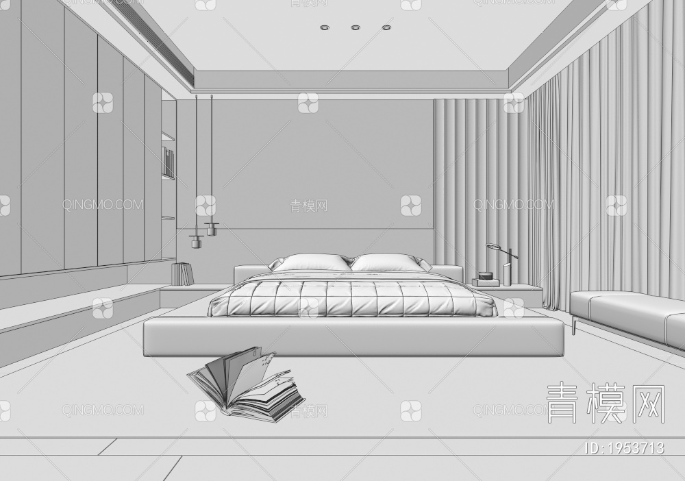 卧室3D模型下载【ID:1953713】