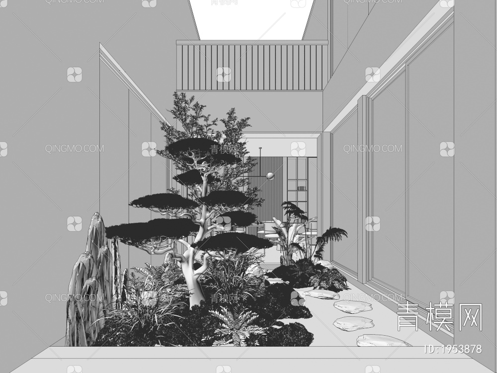 庭院景观3D模型下载【ID:1953878】