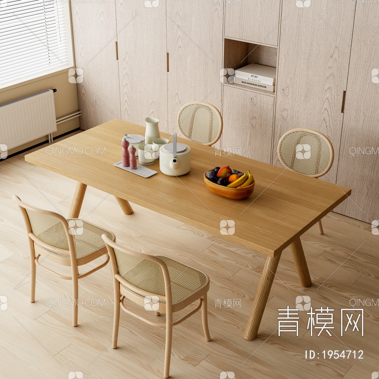 餐桌椅3D模型下载【ID:1954712】