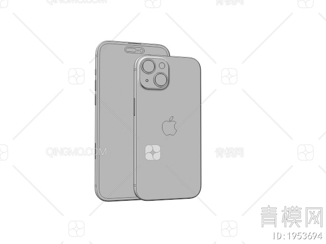 数码产品 苹果15plus手机3D模型下载【ID:1953694】