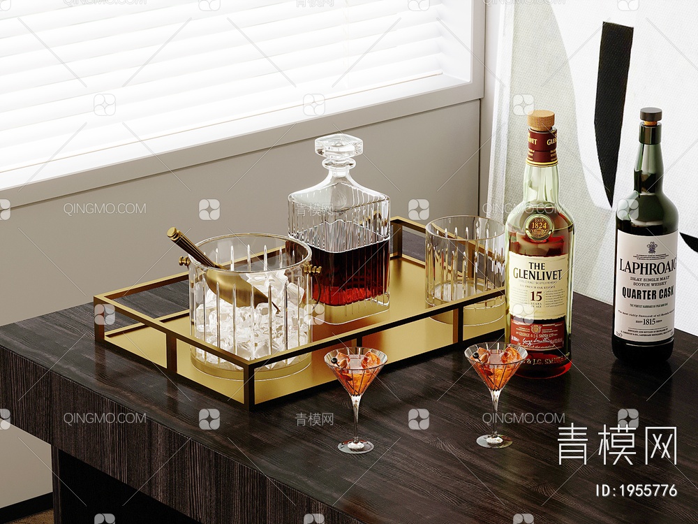 酒水，水杯食物饮料，摆件3D模型下载【ID:1955776】