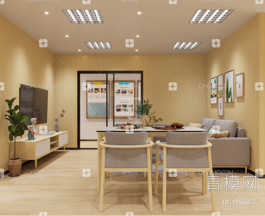 老年康复展厅3D模型下载【ID:1955877】