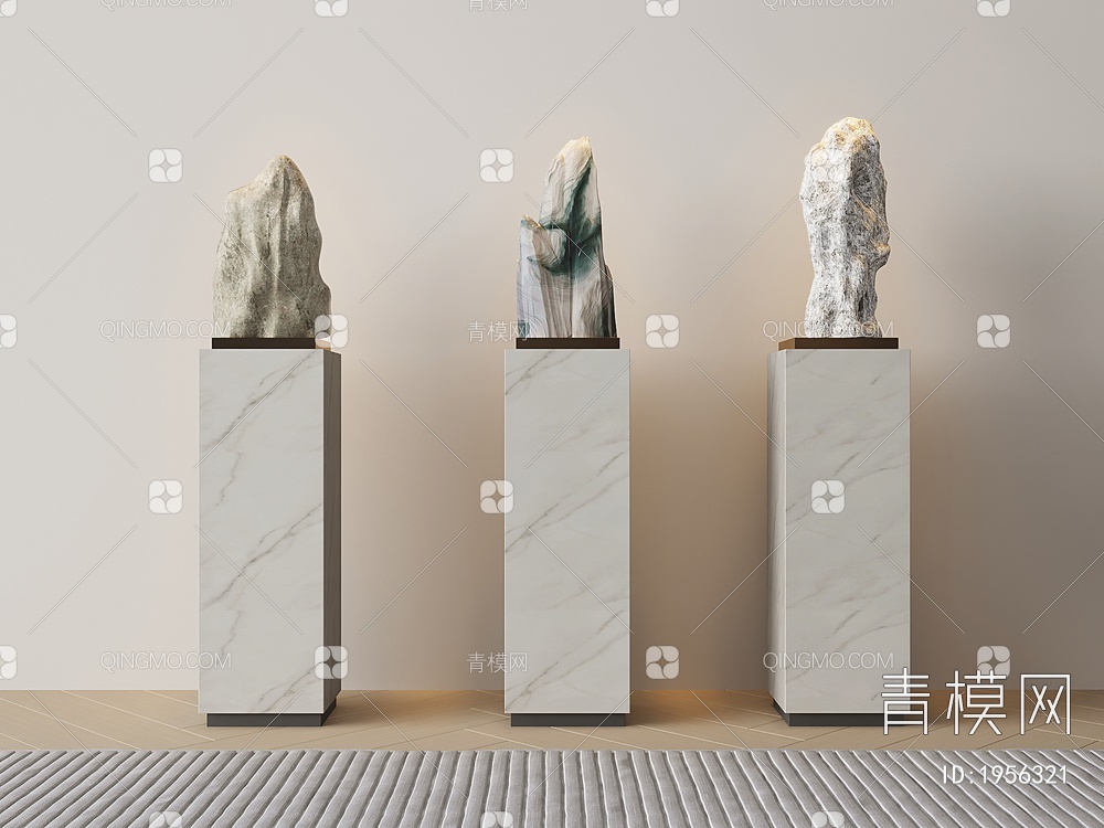 装饰石头，雕塑石头SU模型下载【ID:1956321】