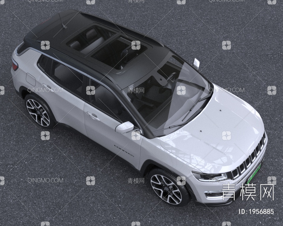 2021款JEEP越野车Compass低配版3D模型下载【ID:1956885】