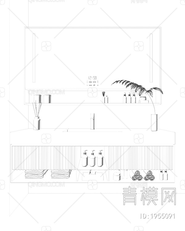 浴室柜3D模型下载【ID:1955091】