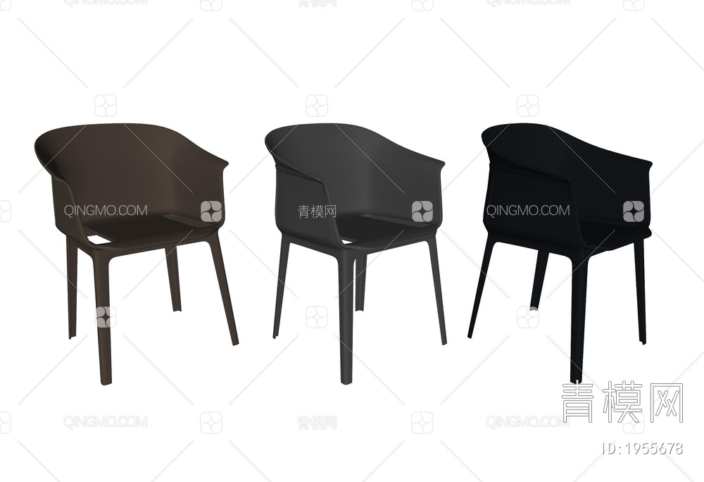 MINOTTI 餐椅组合SU模型下载【ID:1955678】