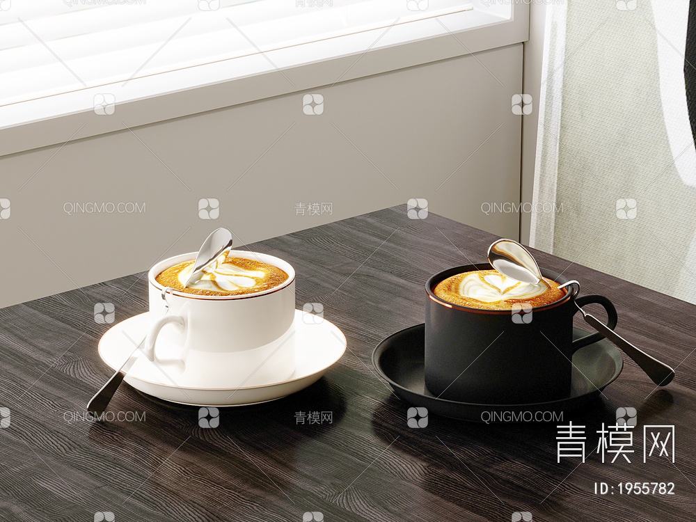 咖啡 咖啡杯3D模型下载【ID:1955782】