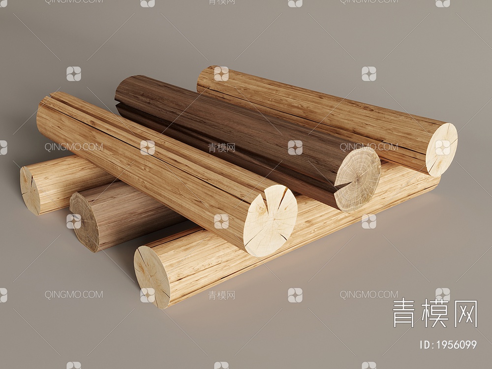 木头柱子3D模型下载【ID:1956099】