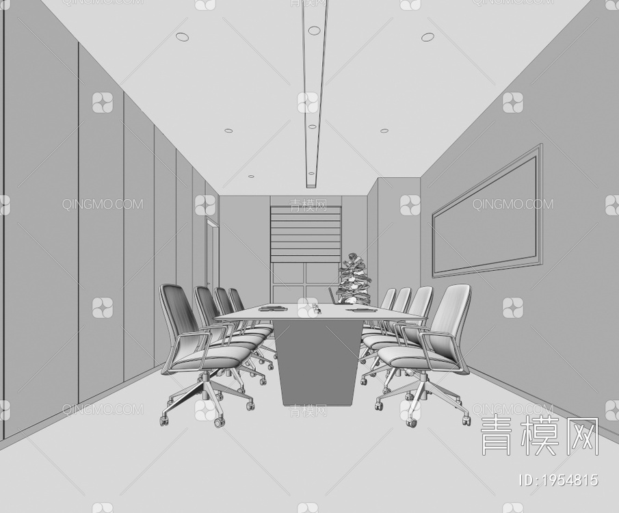 时尚办公会议室 小会议室 公司会议室 办公会议室 椅子 会议室 皮质椅子 会议室轮滑椅3D模型下载【ID:1954815】