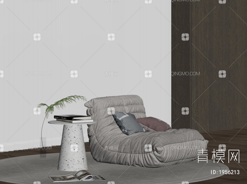懒人沙发，角几边几，茶几SU模型下载【ID:1956213】