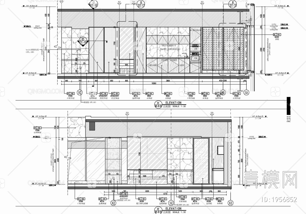 600㎡复式别墅豪宅室内施工图 家装 豪宅 大平层 私宅 洋房 别墅 样板房【ID:1956852】