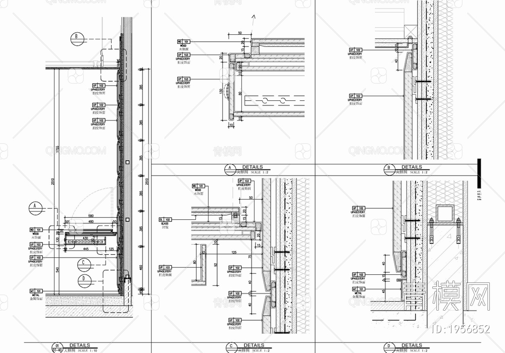 600㎡复式别墅豪宅室内施工图 家装 豪宅 大平层 私宅 洋房 别墅 样板房【ID:1956852】