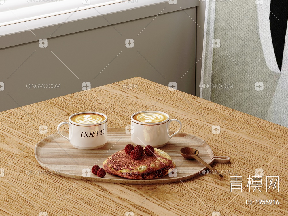 咖啡，食物饮料3D模型下载【ID:1955916】