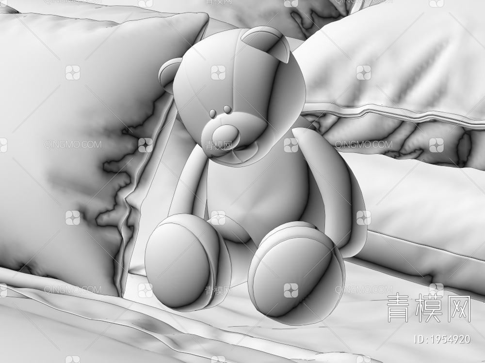 玩具熊 毛绒玩具 小熊 布偶熊3D模型下载【ID:1954920】