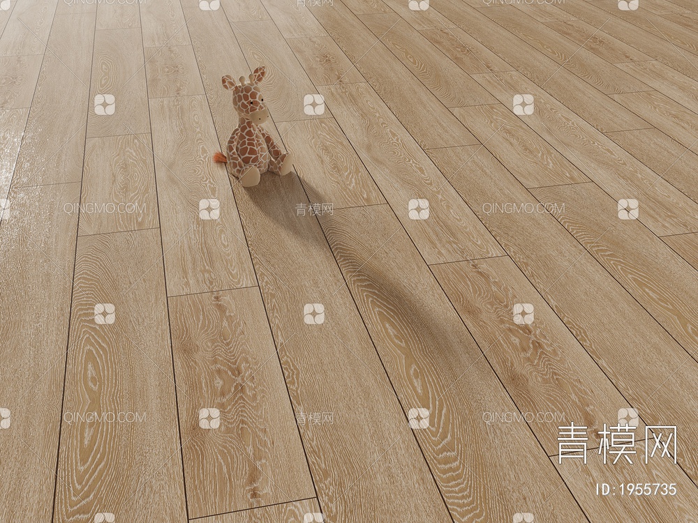 无缝灰棕色实木纹木地板3D模型下载【ID:1955735】