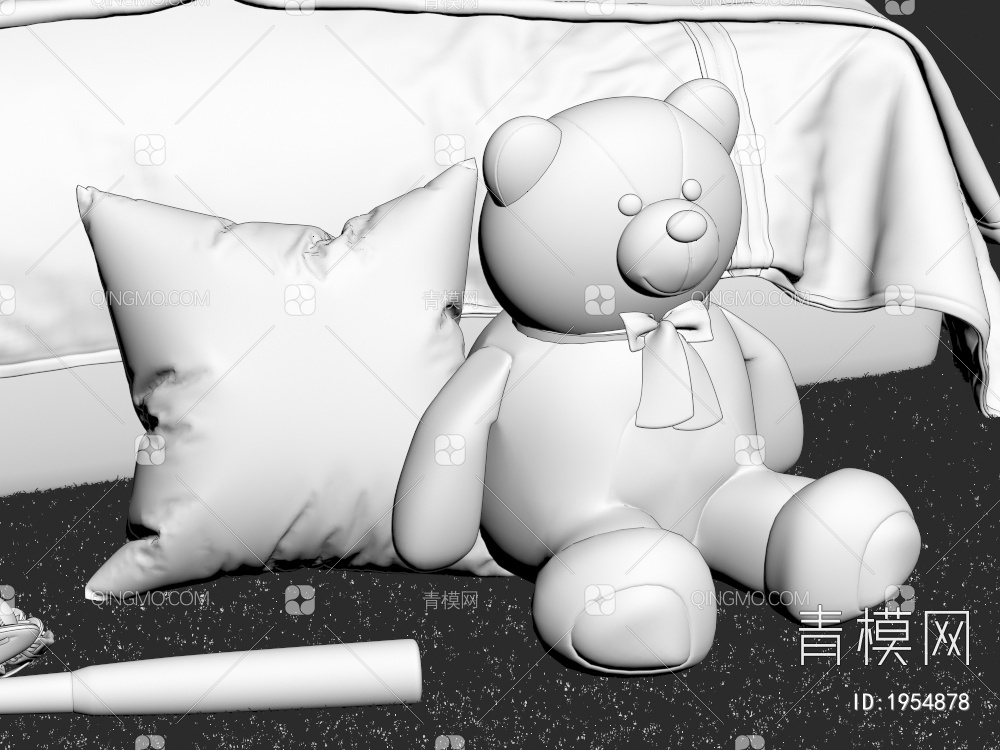 玩具熊 毛绒玩具 小熊 布偶熊3D模型下载【ID:1954878】
