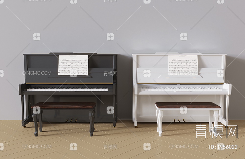钢琴3D模型下载【ID:1956022】