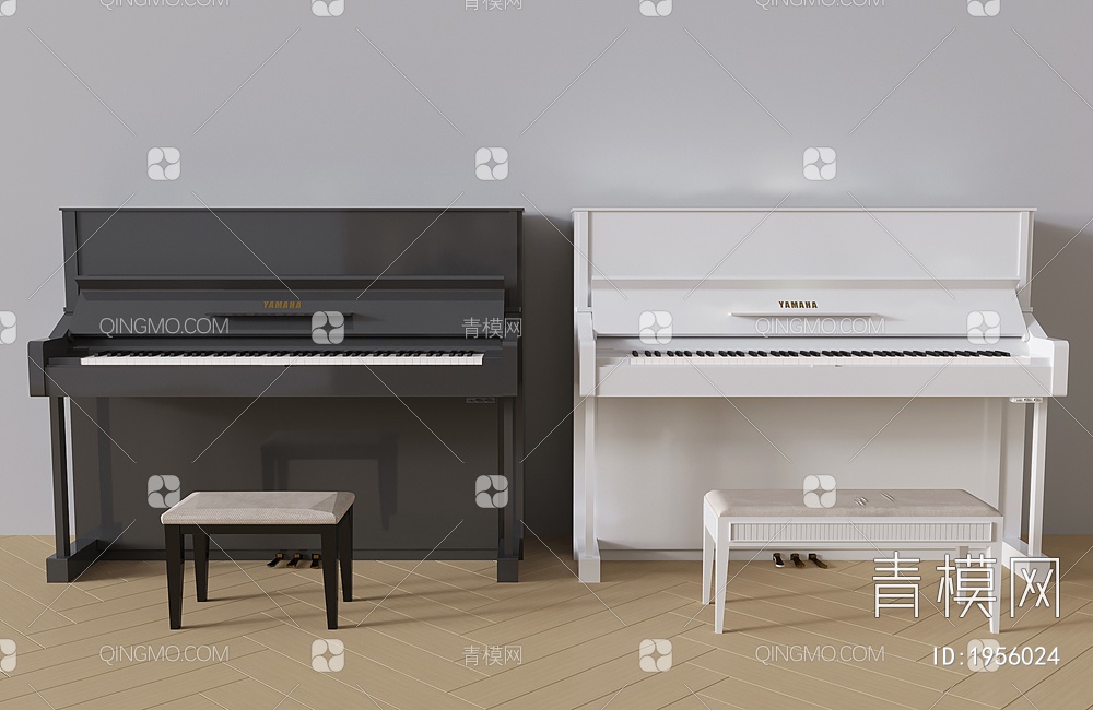 钢琴3D模型下载【ID:1956024】