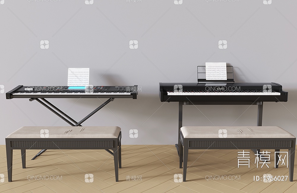 电子钢琴3D模型下载【ID:1956027】
