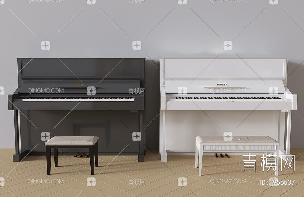 钢琴SU模型下载【ID:1956537】