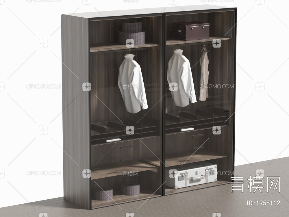 衣柜 衣服3D模型下载【ID:1958112】